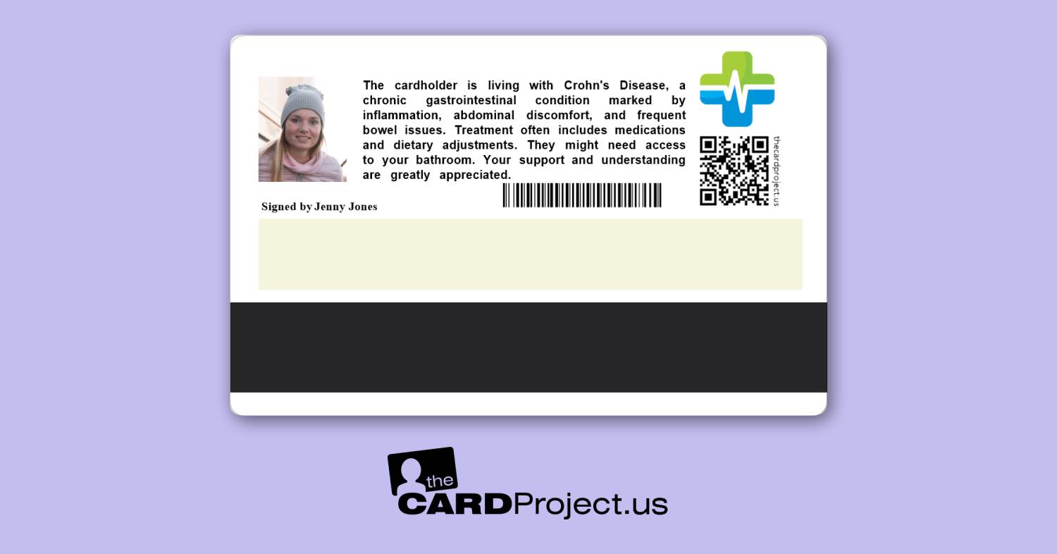 Crohns Disease Premium Medical Card (REAR)